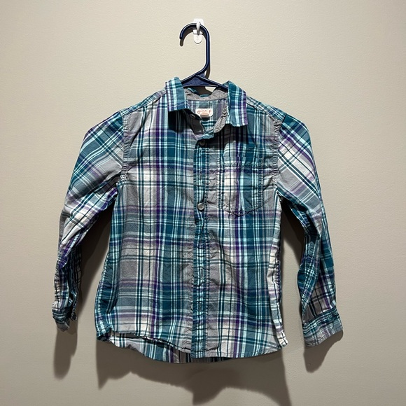Cat & Jack Shirts & Tops Boys Long Sleeve Plaid Shirt Size S 67